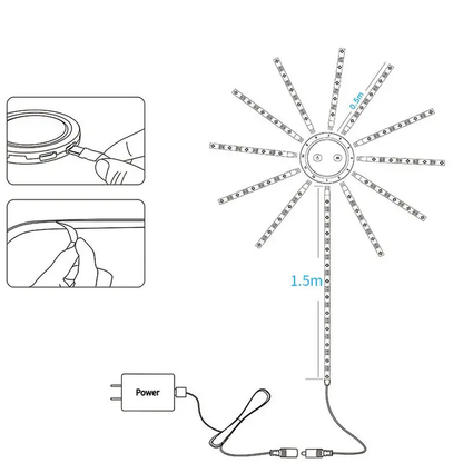 Estrella de pared multicolor - LED