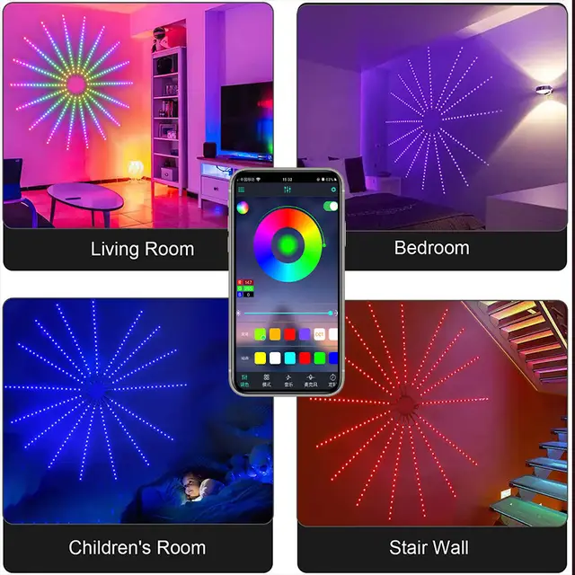 Estrella de pared multicolor - LED