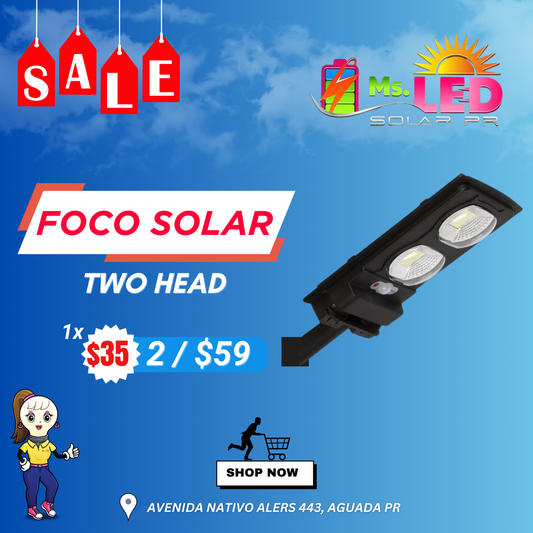 Foco solar - Two head