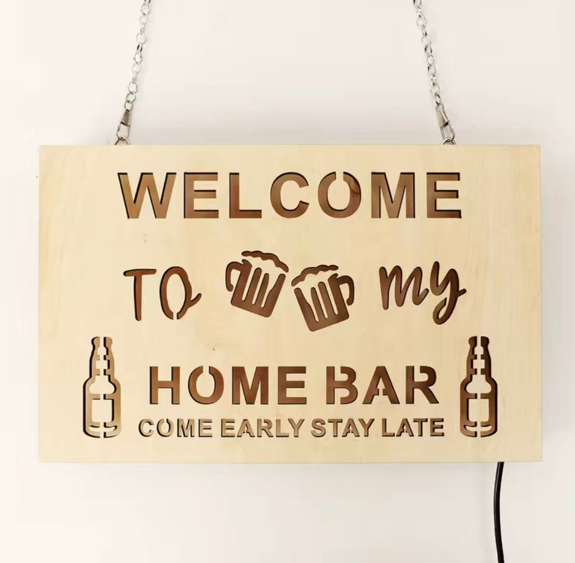 Rótulo Neon - Welcome to my home-bar