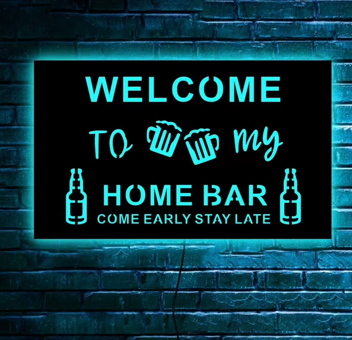 Rótulo Neon - Welcome to my home-bar