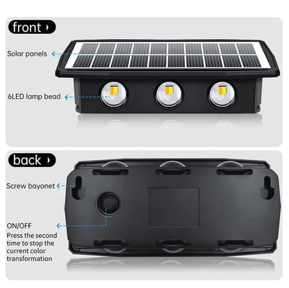 Lámpara de pared solar - LED