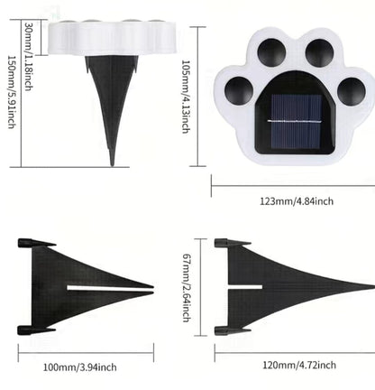 Solar LED light - Huella de perro