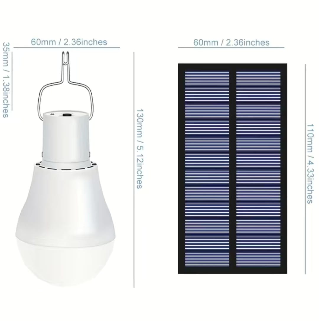 Bombilla con placa solar