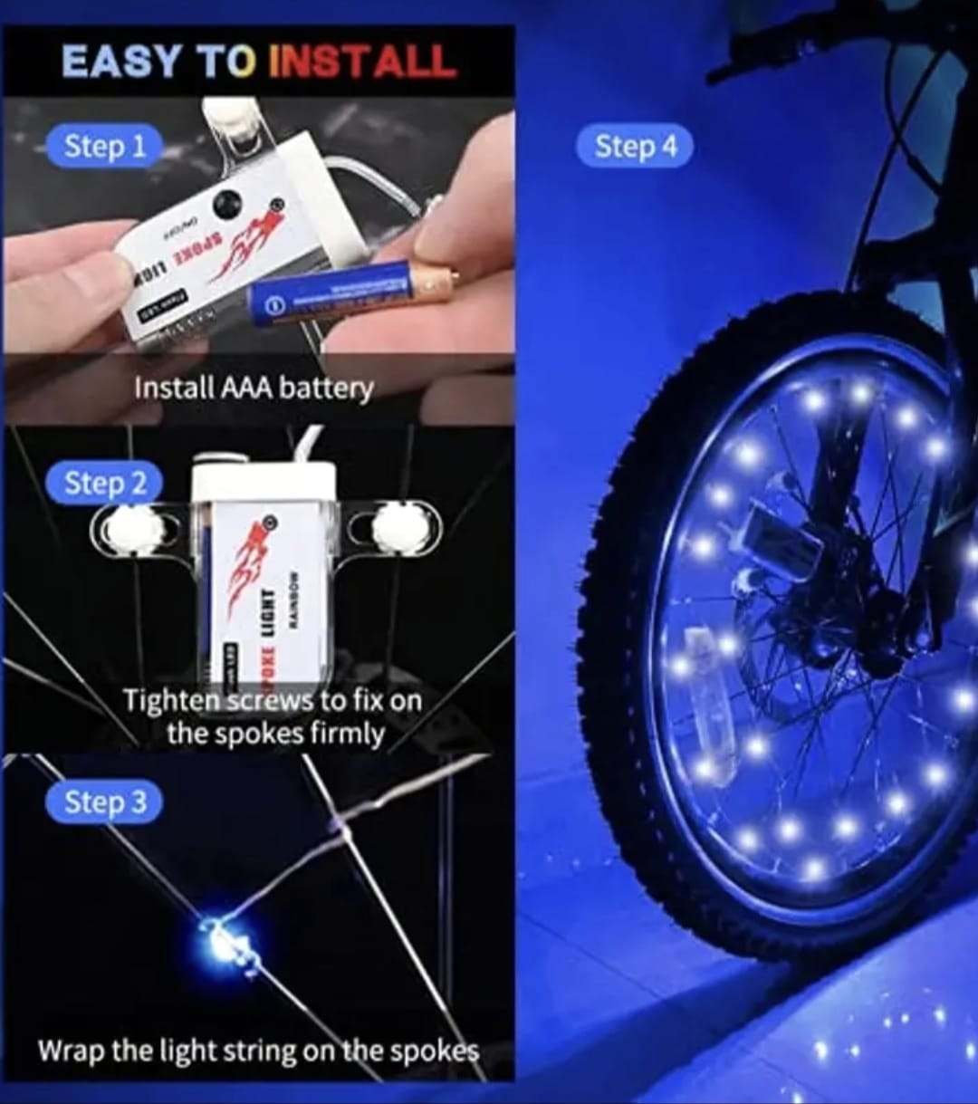 Luces LED para ruedas de bicicleta