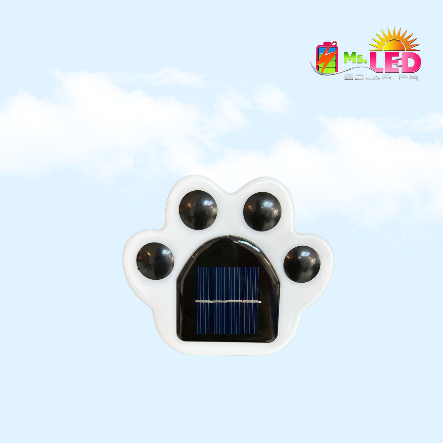 Solar LED light - Huella de perro