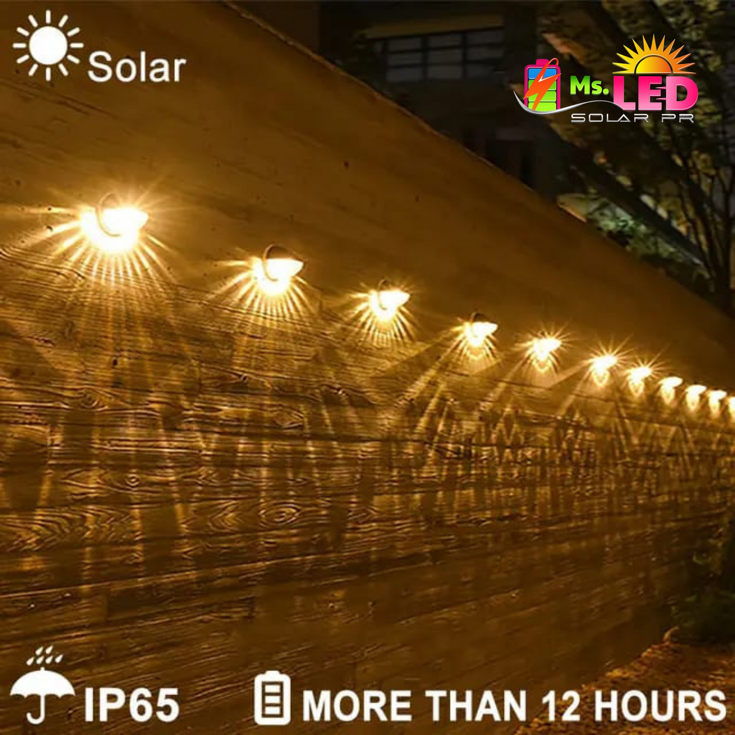 Luces solares decorativas de pared - x2